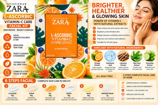Atisundar Zara L-Ascorbic Vitamin-C Care Facial Kit 53g