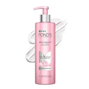 POND'S Bright Beauty Light Crème moisturizing Body Lotion With 1% Niacinamide For Smooth & Bright Skin, for All skin Types,60