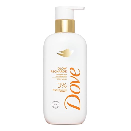 Dove Glow Recharge Serum Body Wash | 3% Brightening Serum + Vit C | Energizes & Illuminates skin | Paraben & SLS free | 300 m