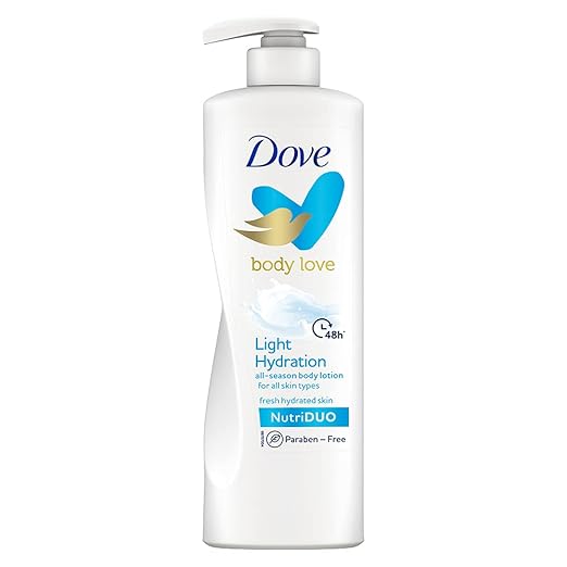 Dove Body Love Light Hydration Body Lotion For All Skin Types Paraben Free|| 48hrs Moisturisation with Plan Based moisturiser