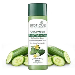 Biotique Cucumber Pore Tightening Toner| Ayurvedic and Organically Pure| Maintains Skin's Natural pH |100% Botanical Extracts