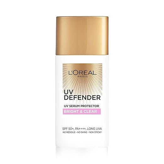 L'OrΓ©al Paris Sunscreen, Non-Greasy, Brightening Sunscreen With Niacinamide, UVA & UVB Protection, With SPF 50 PA+++, Bright