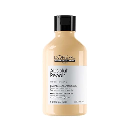 L'Oréal Professionnel Absolut Repair Shampoo for Dry & Damaged Hair - 300ml | Professional shampoo for Strengthening and Repa