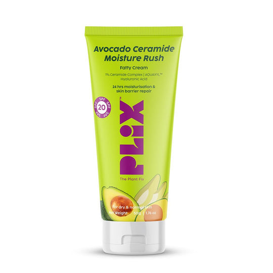 PLIX - THE PLANT FIX Avocado Ceramide Moisture Rush Fatty Cream With Spf 20 | Deep Moisturization | Barrier Repair Cream | Fo