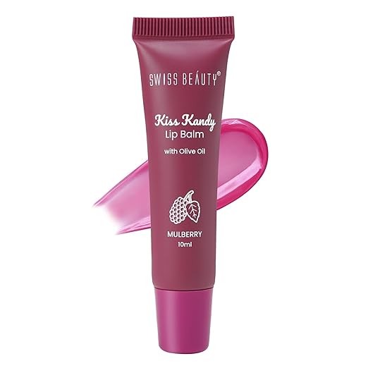 Swiss Beauty Kiss Kandy Tinted Lip Balm | Moisturising Non-Sticky Formula with Olive Oil & Vitamin E | Soft, Smooth & Hydrate