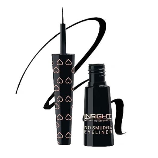 INSIGHT No Smudge Eyeliner - Black | Intense Matte Finish | Quick Drying |Smooth Application | Waterproof | Smudgeproof, 4 ml
