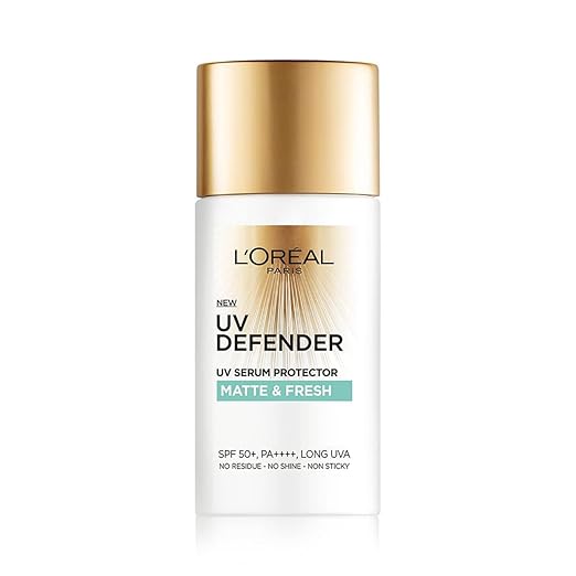 L'OrΓ©al Paris Sunscreen, Lightweight Matte Sunscreen For Oily Skin, UVA & UVB Protection, With SPF 50 PA+++, Matte & Fresh, U