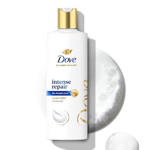 Dove Intense Repair Shampoo 340 ml || Repairs Dry and Damaged Hair || Strengthening Shampoo for Smooth & Strong Hair