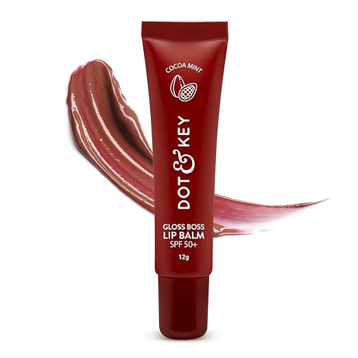 Dot & Key Cocoa Lip Balm with Shea Butter (12gm) for Naturally Glowing and Hydrated Lips | With SPF 30 for Sun Protection + V