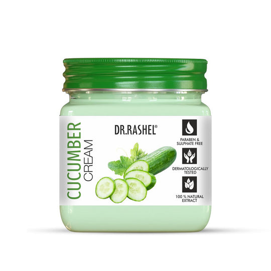 DR.RASHEL Cucumber Cream for Face & Body | Cooling & Soothing Moisturizer with Vitamin C | Reduces Redness, Puffiness & Dryne