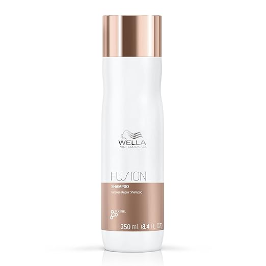Wella Professionals Fusion Intense Repair Shampoo | For Damaged, Frizzy Hair | 250 ml | With Silk Amino Acids & Micronized Li