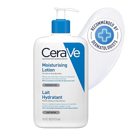 CeraVe Moisturizing Lotion For Dry Skin (473ml) - Formulated With 3 Essential Ceramides And Hyaluronic Acid | Non-Comedogenic