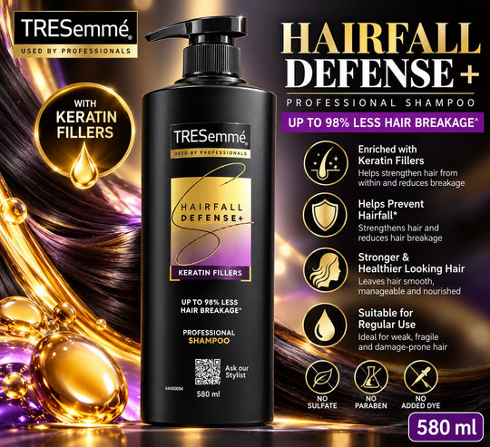 TRESemmé Hairfall Defense+ Keratin Fillers Shampoo 580ml