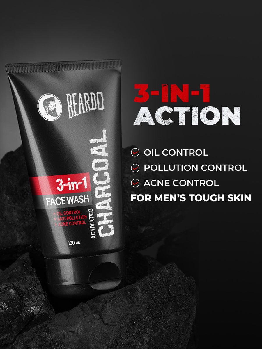 BEARDO CHARCOAL FACE WASH 100ML
