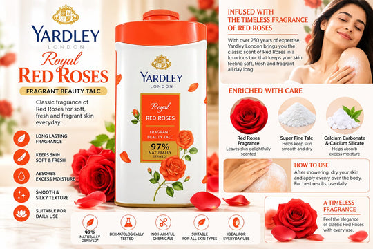 Yardley London Royal Red Roses Fragrant Beauty Talc 250g