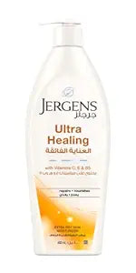 Jergens Ultra Healing Extra Dry Skin Moisturizer 400ml, Body & Hand Lotion with Hydralucence Blend, Vitamins C, E & B5, Fast 