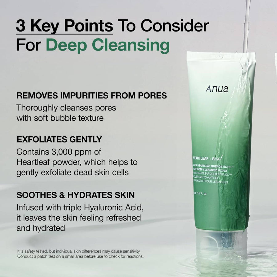 ANUA HEARTLEAF + BHA CLEASING FOAM 150ML