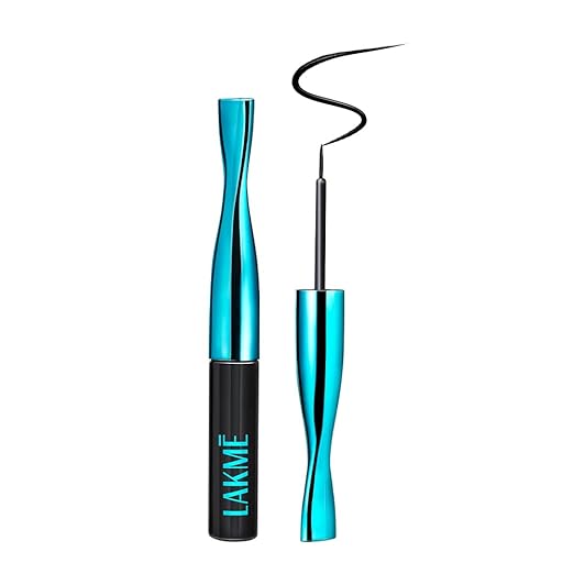 LAKME 9to5 Eyeconic Waterproof Liquid Eyeliner, Intense Black, 4.5 ml, for Precise Eye Definition, with Quick-Dry Formula, Sm