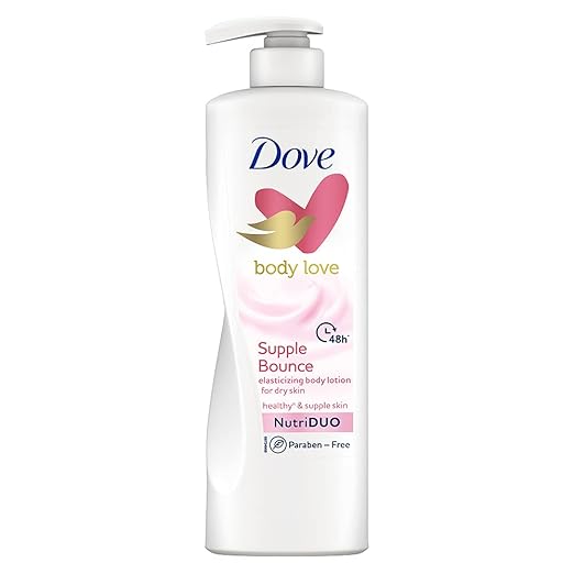 Dove Body Love Supple Bounce Body Lotion for Dry Skin 48Hrs Moisturisation|| Paraben Free|| with Plant based Moisturiser|| Fo
