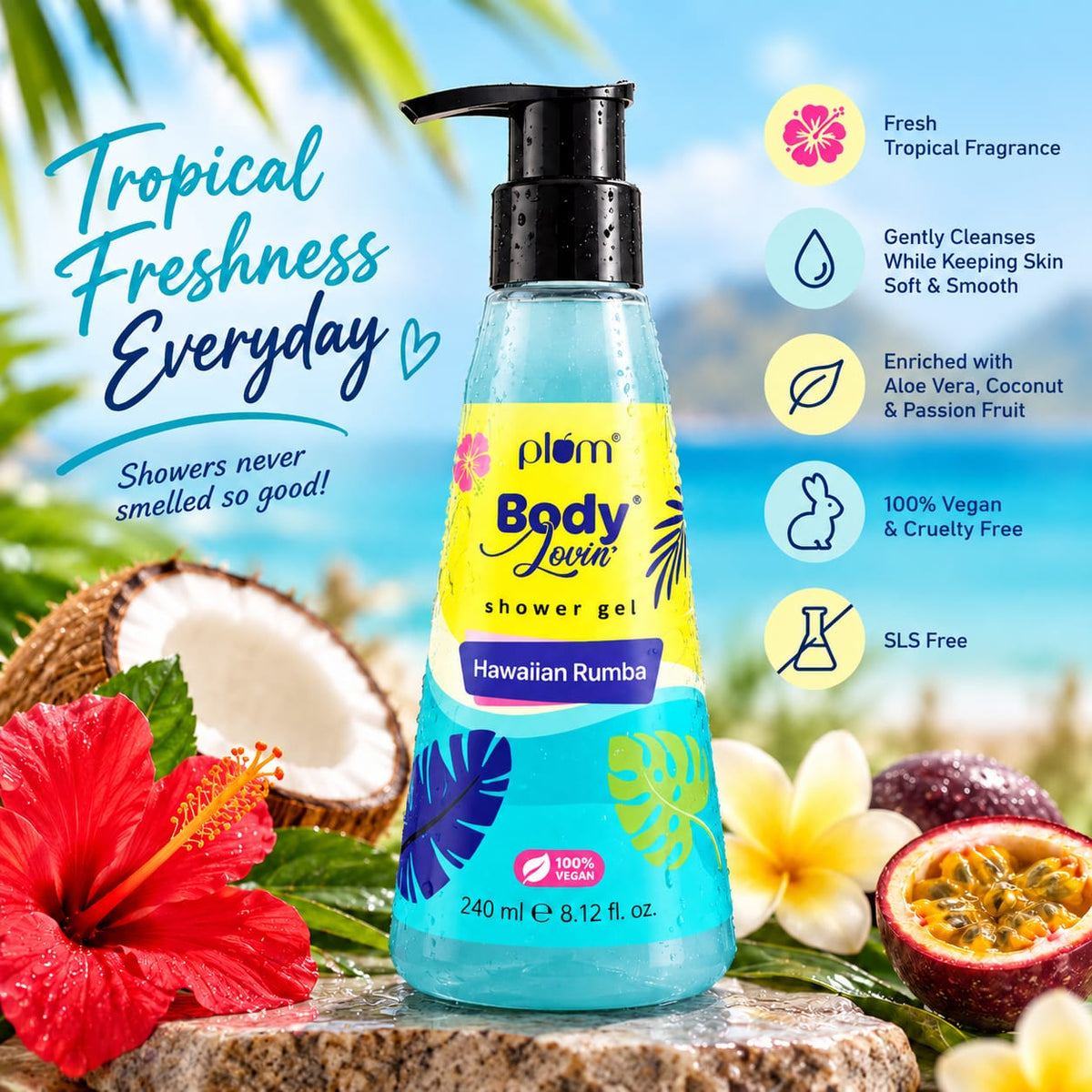 Plum BodyLovin' Hawaiian Rumba Shower Gel 240ml