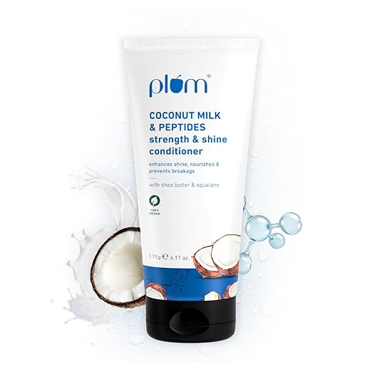 Plum Coconut Milk & Peptides Strength & Shine Conditioner - 175 ml