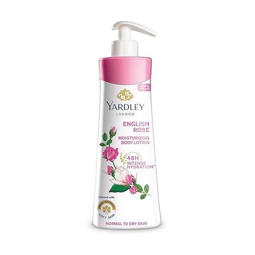 Yardley London English Rose Moisturizing Body Lotion With Germ Shield| Infused With Rose & Geranium Oil| Daily Use Hand & Bod
