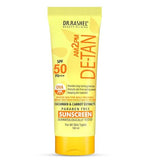 DR.RASHEL De -Tan Sunscreen SPF 50 PA+++ Cream Ultra Hydrating Protects Your Skin From UV Rays With Matte Look Oil Control Fo