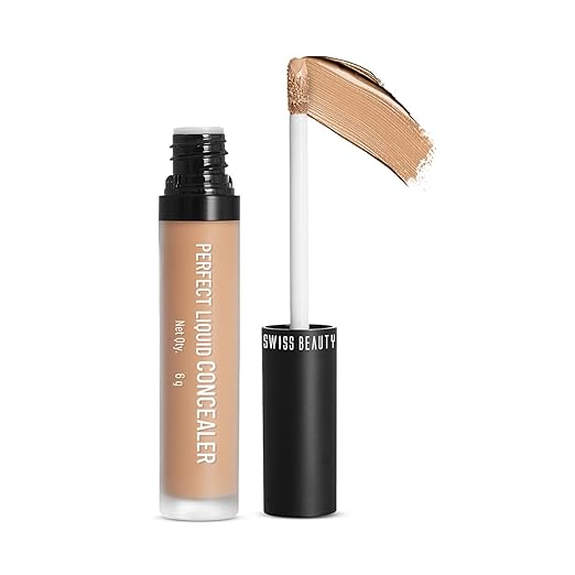 Swiss Beauty Liquid Light Weight Concealer With Full Coverage |Easily Blendable Concealer For Face Makeup With Matte Finish |