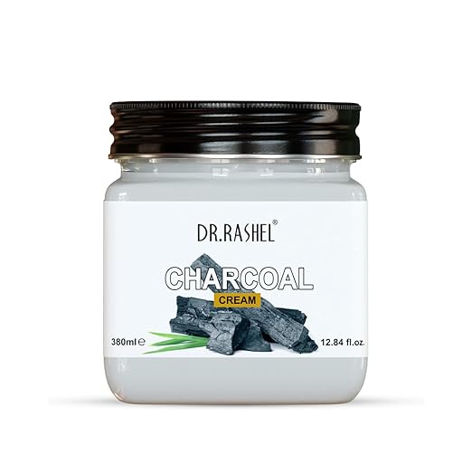 DR.RASHEL Charcoal Face Cream For Women and Men (380 Ml) | All Skin Types |Soft and Healthy Skin | Repairing & Nourishment | 