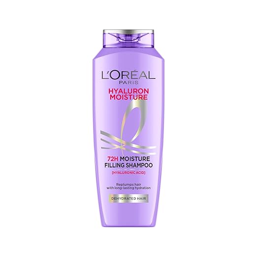 L Oréal Paris Moisture Filling Shampoo, With Hyaluronic Acid, For Dry & Dehydrated Hair, Adds Shine & Bounce, Hyaluron Moistu