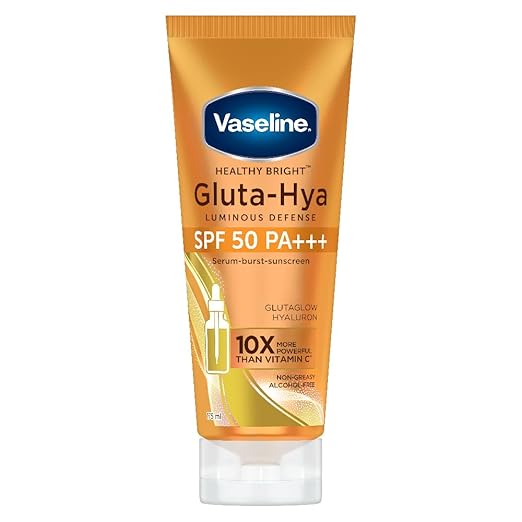 Vaseline Gluta Hya - Antioxidant SPF 50 PA+++ Sunscreen for Face & Body | Glutathione & Hyaluronic Acid infused Sunscreen 175