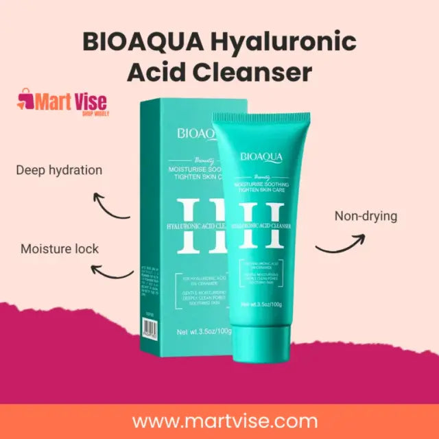 BIOAQUA Hyaluronic Acid Cleanser – Deep Hydration & Moisture Lock for Glowing Skin