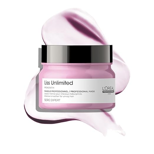 L'Oréal Professionnel Liss Unlimited Mask for Frizzy & Unruly Hair - 250ml | Intensive Smoothing Mask for Frizz-Control | Enr