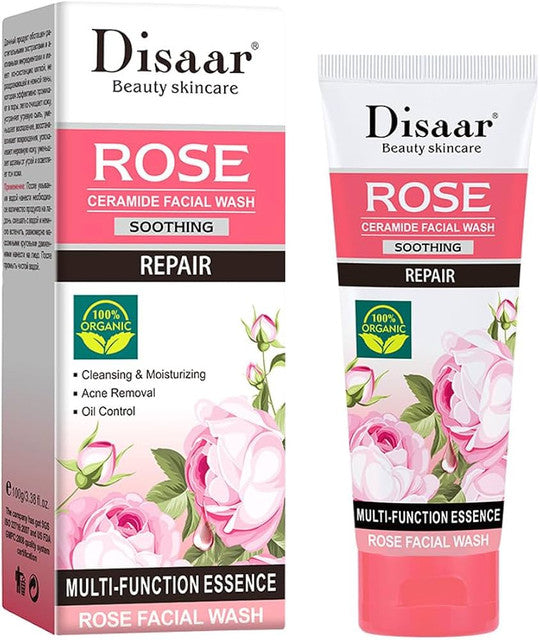 Disaar Rose Ceramide Facial Wash (Soothing – Repair & Brighten) 100g