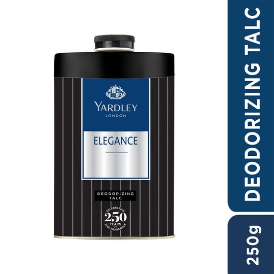 Yardley London Elegance Deodorizing Talc| Fougere Aromatic Woody Fragrance| Masculine Fragrance| Body Talc for Men| 250g