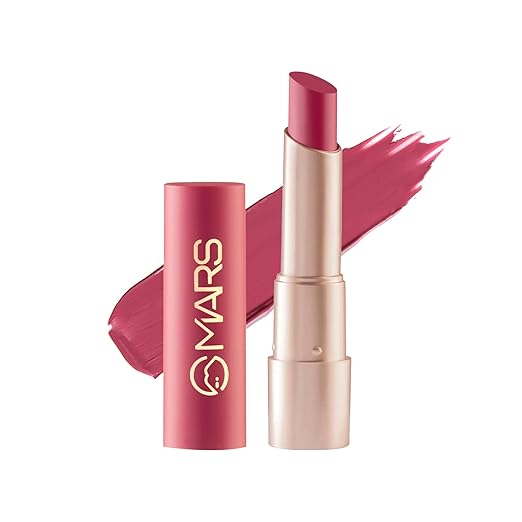 MARS Creamy Matte Long Lasting Lipstick for Women | Creamy Lipstick | Single Swipe Application | Smooth & Light Weight (3.2 g