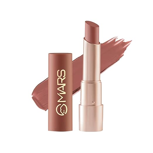 MARS Creamy Matte Long Lasting Lipstick for Women | Creamy Lipstick | Single Swipe Application | Smooth & Light Weight (3.2 g