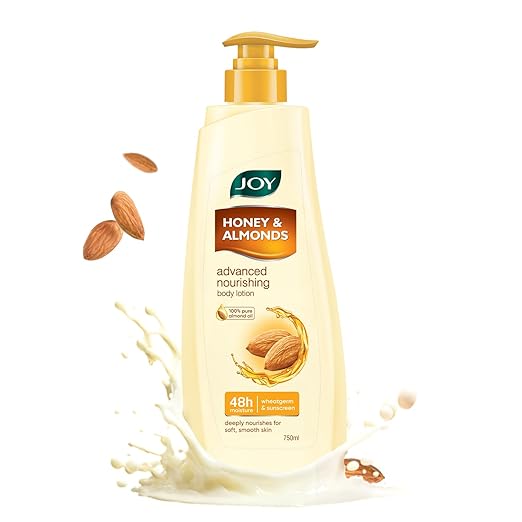 Joy Honey & Almonds Advanced Nourishing Lightweight Summer Body Lotion 750ml | Enriched With Shea Butter | Natural Sunscreen 