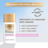 L'Oréal Paris Sunscreen, Non-Greasy, Brightening Sunscreen With Niacinamide, UVA & UVB Protection, With SPF 50 PA+++, Bright 