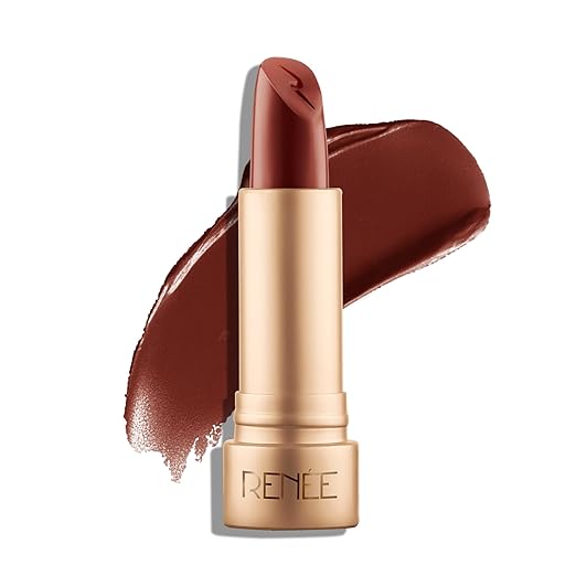 RENEE H2O Hydrating Creme Lipstick - Brown Bay, Super Glossy, Lightweight, Non-drying & Hydrating, Easy Glides Formula with I