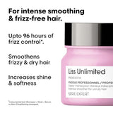 L'Oréal Professionnel Liss Unlimited Mask for Frizzy & Unruly Hair - 250ml | Intensive Smoothing Mask for Frizz-Control | Enr