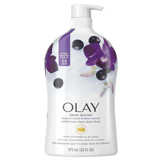 Olay Fresh Outlast Notes Of Orchid & Black Currant Body Wash, 33 fl oz