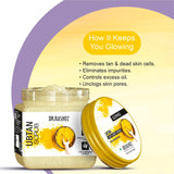 DR.RASHEL Ubtan Scrub For Face & Body | With Haldi, Chandan & Kesar | Skin Brightening | Tan & Dead Skin Removal | Deep Exfol
