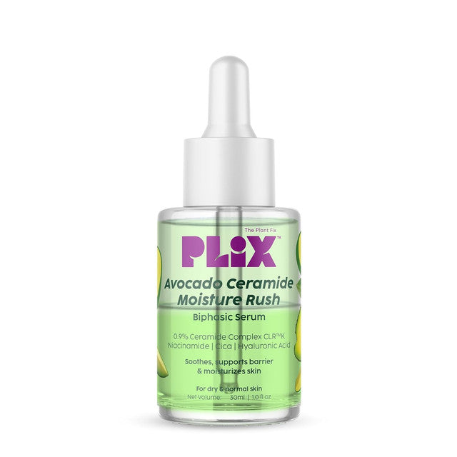 PLIX - THE PLANT FIX Avocado Ceramide Moisture Rush Biphasic Serum| For Deep Nourishment & Strengthened Skin Barrier| Nourish