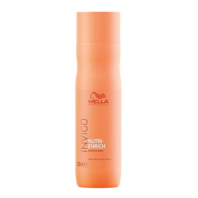 Wella Professionals Invigo Nutri-Enrich Shampoo for Damaged Hair | 250 ml | Nourishing, Hydrating Hair Cleanser for Dry Hair 