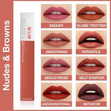 Maybelline New York SuperStay Matte Ink Liquid Lipstick - Founder, Highly pigmented, Transfer Proof & Fade Proof. Maybelline 
