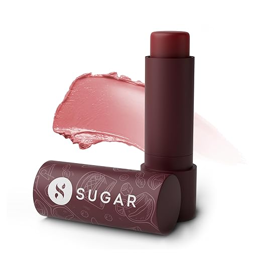 SUGAR Cosmetics Tipsy Lips Moisturing Balm with Vitamin E, Shea Butter and Jojoba Oil | Tinted Lip Balm with SPF | Lip Protec