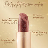 RENEE H2O Hydrating Creme Lipstick - Brown Bay, Super Glossy, Lightweight, Non-drying & Hydrating, Easy Glides Formula with I