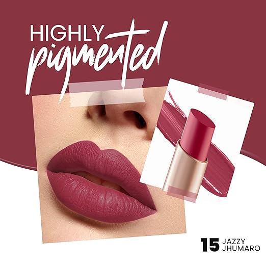 MARS Creamy Matte Long Lasting Lipstick for Women | Creamy Lipstick | Single Swipe Application | Smooth & Light Weight (3.2 g