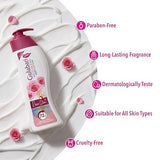Dabur Gulabari Moisturizing Body Lotion – 400 ml | For Men & Women | Dry Skin Care | With 100% Organic Rose Oil & Shea Butter